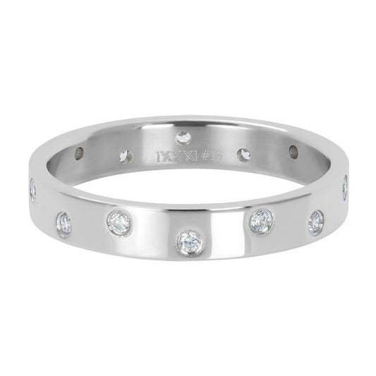 ring Zirconia 14 Stones Crystal 4mm zilver iXXXi Jewelry