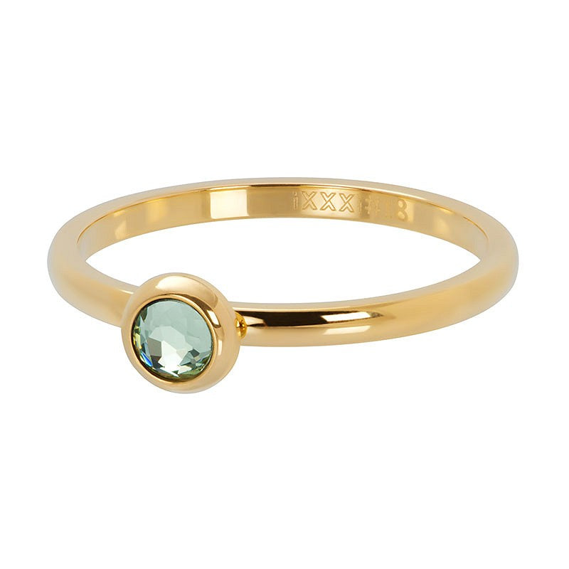 Zirconia Light Green 2mm Ring goud iXXXi Jewelry