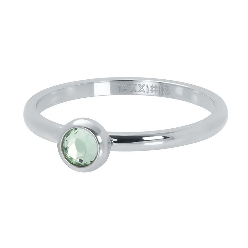 Zirconia Light Green 2mm Ring zilver iXXXi Jewelry