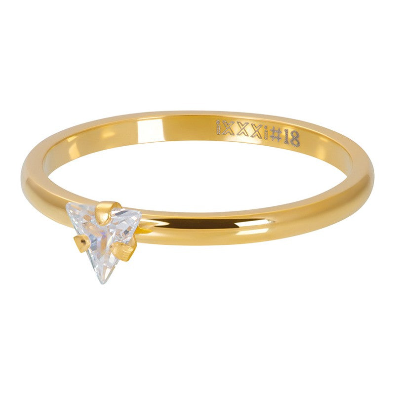 Triangle Crystal Stone ring Goud iXXXi jewelry