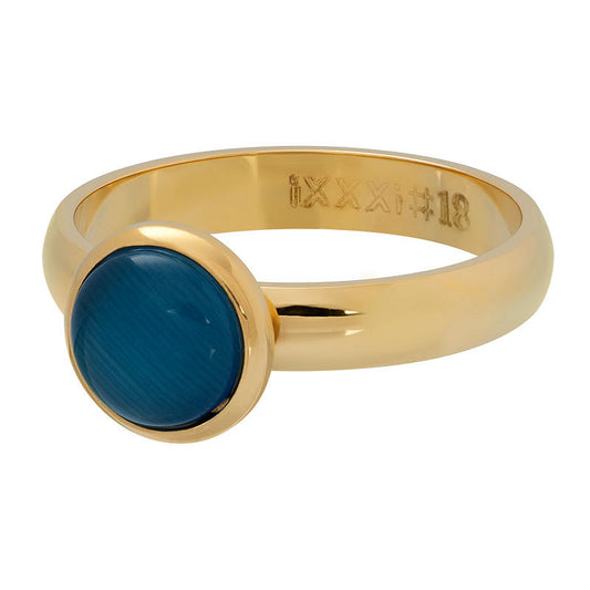 Vulring 10mm 1 Cat Eye Blue 4mm Goud iXXXi Jewelry