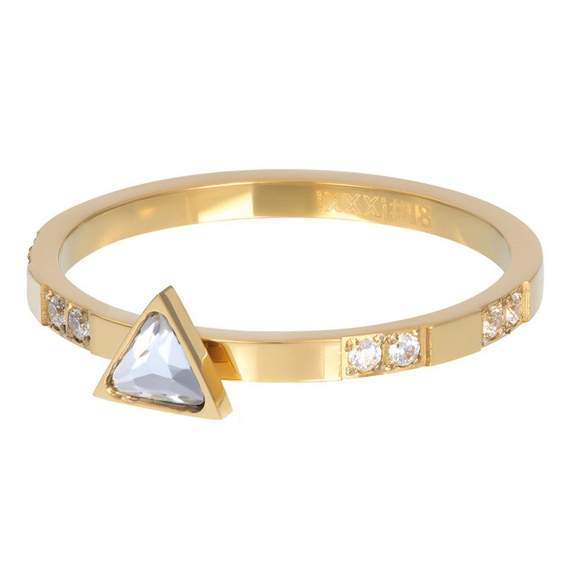 Absoluut een must-have ring Expression Triangle 2mm Goud iXXXi Jewely