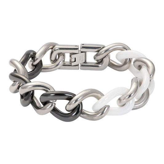 Armband Bratislava Zilver/Zwart/Wit ixxxi jewelry