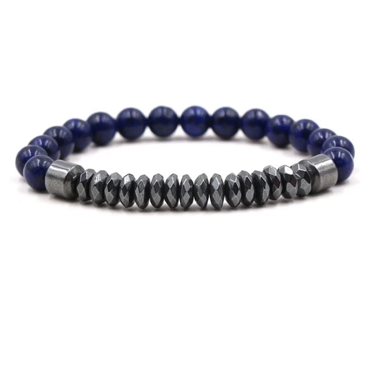 natuursteen armband lapis lazuli , hematiet