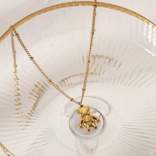 Ketting met kleine beer Goudkleurig