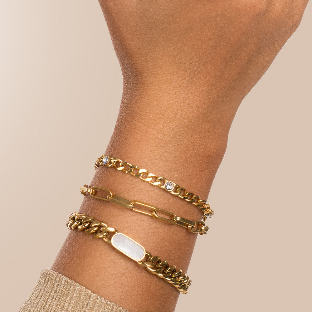 Armband Happy 17x3cm Goud iXXXi