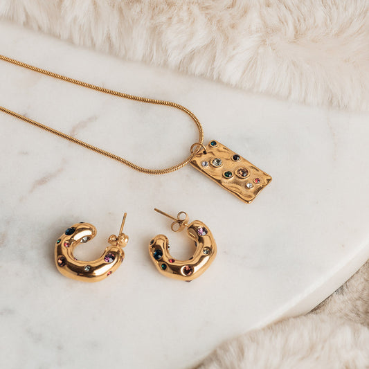 Autumn Twist Sieraden Set Goudkleurig IXXXI Jewelrey