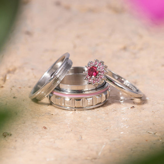 Vulring Lucia Small Fuchsia 2mm zilver ixxxi jewelry
