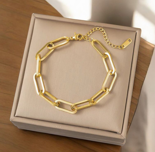 1-2 Schakelketting armband Goudkleurig