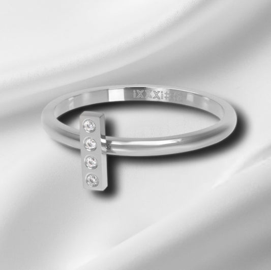 ring Design Rectangle 2mm Zilver ixxxi Jewelry