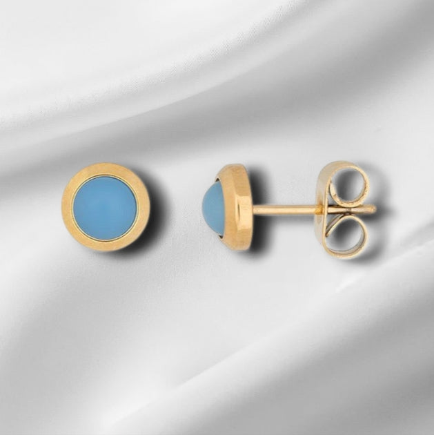 Oorbellen Matt Bleu/ Violet Goud iXXXi Jewelry